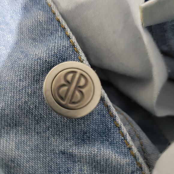 Vintage Bill Blass Bib Overalls Shorts Shortalls Blue Light Wash 90s Size Small - Picture 8 of 15